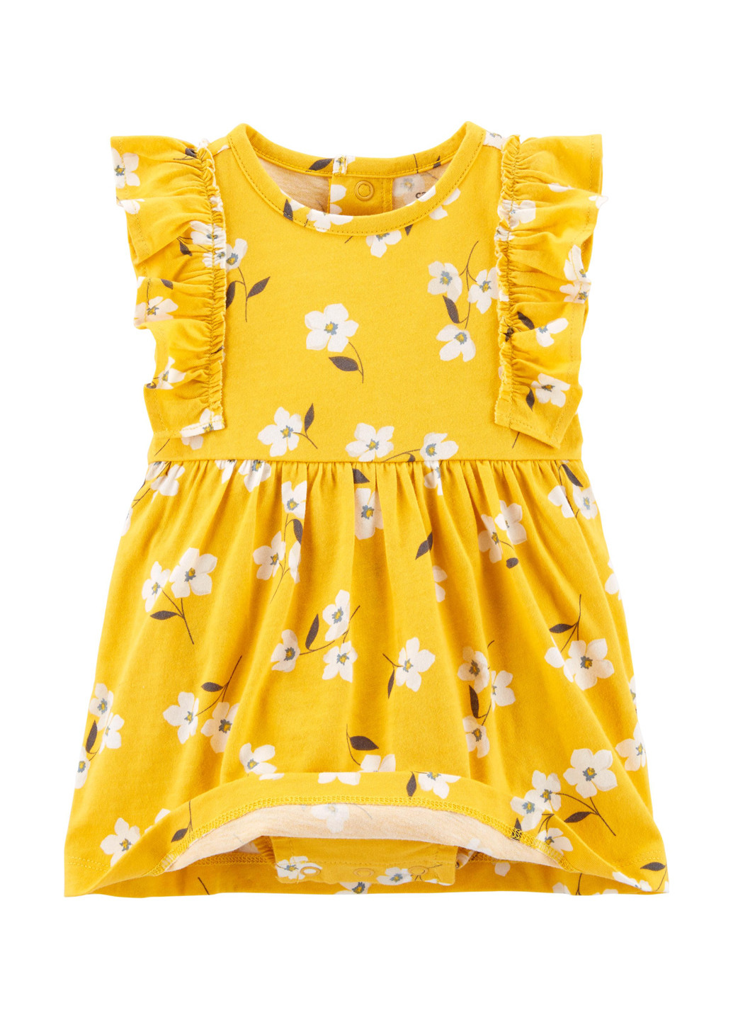Жовтий літній комплект (плаття-боді, кардиган) Carter's