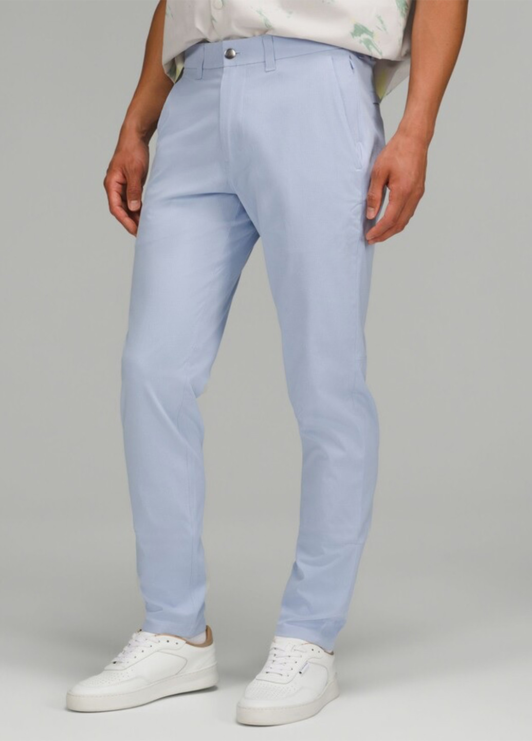 Серо-голубые кэжуал демисезонные чиносы брюки Lululemon Athletica