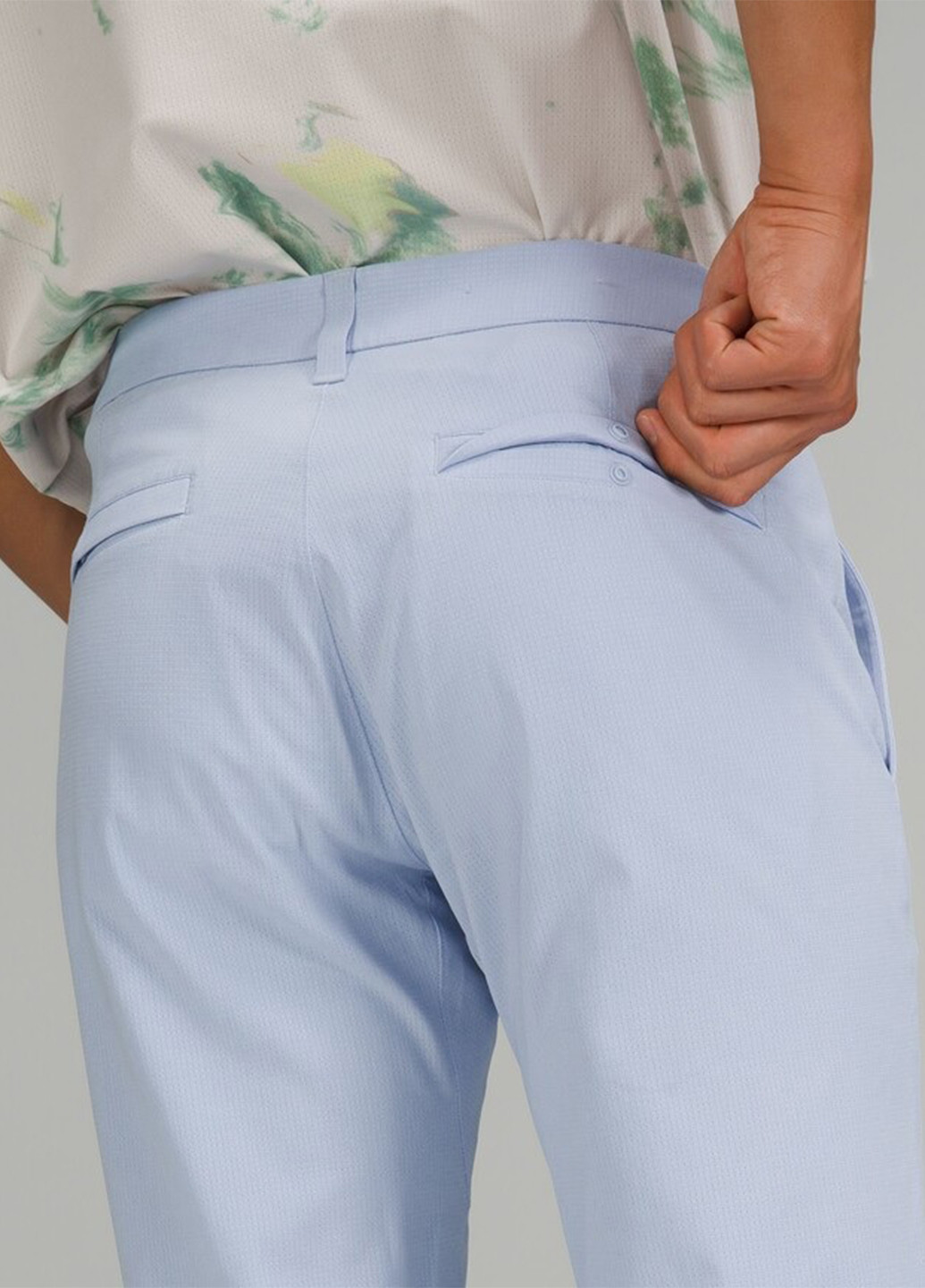 Серо-голубые кэжуал демисезонные чиносы брюки Lululemon Athletica