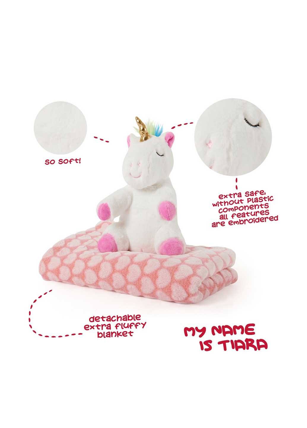 Плед з м'якою іграшкою, 120x80 см Perletti (363640833)