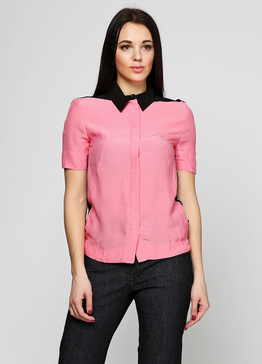 Розово-лиловая летняя блуза Cedric Charlier