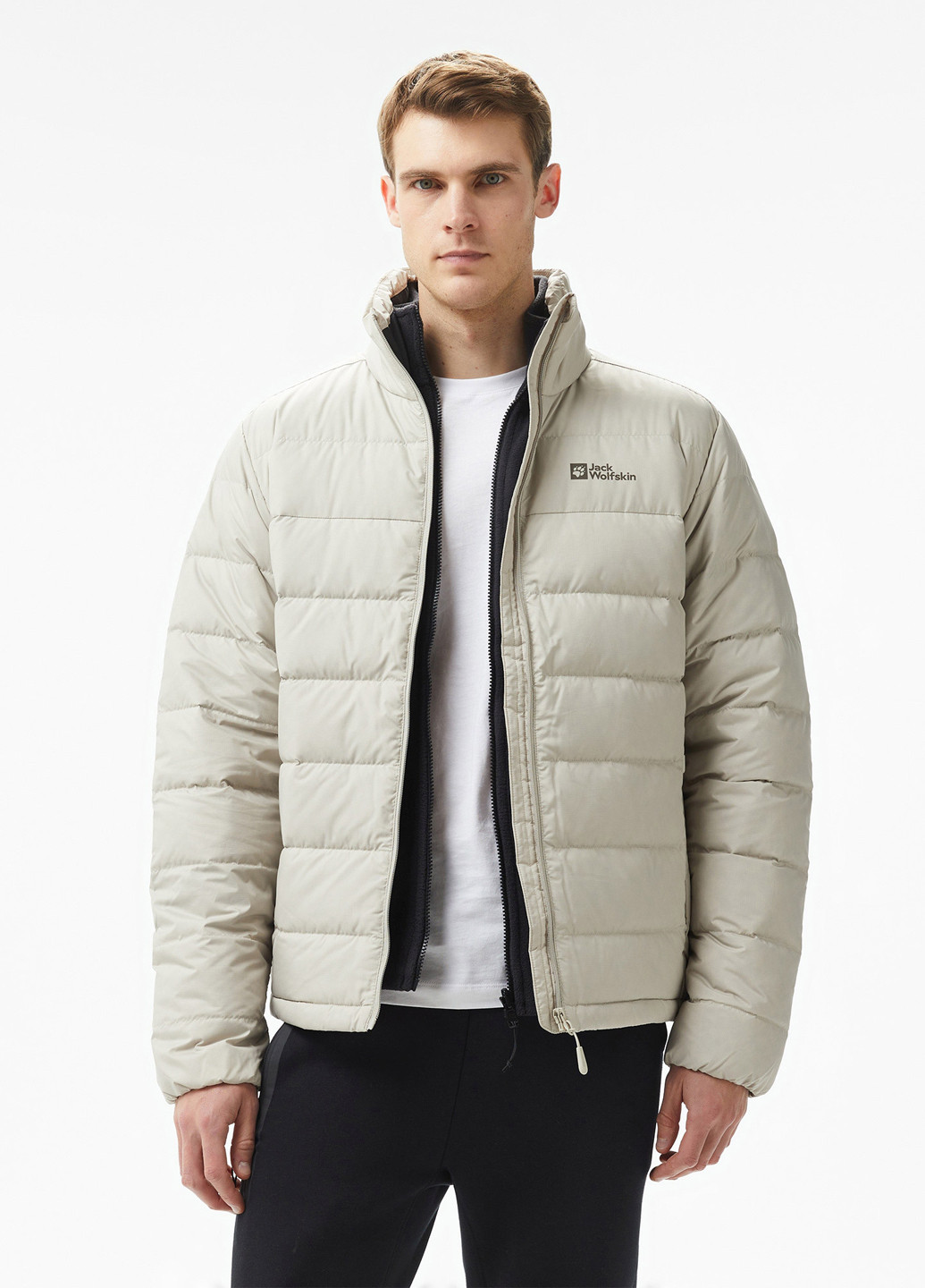 Светло-бежевая демисезонная куртка Jack Wolfskin ATHER