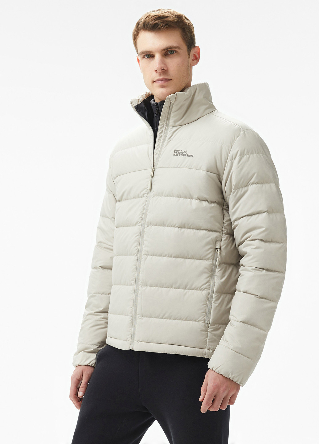 Светло-бежевая демисезонная куртка Jack Wolfskin ATHER