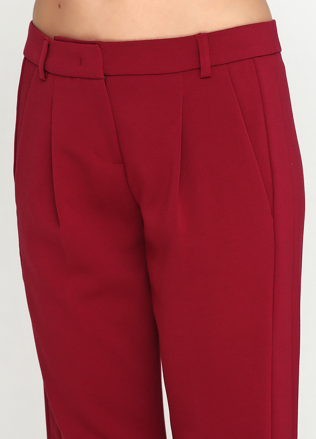Красные демисезонные брюки Emporio Armani