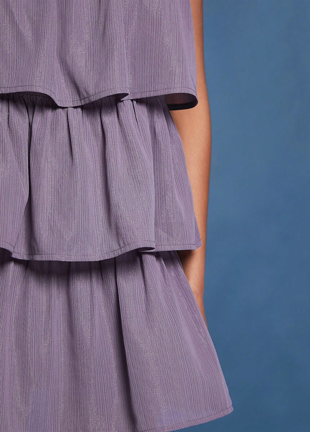 Фиолетовое вечернее платье а-силуэт SHEIN однотонное