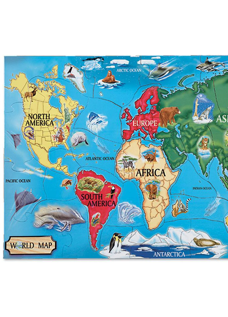 Пазл Карта Мира 33 элемента (MD10446) Melissa&Doug (202374118)