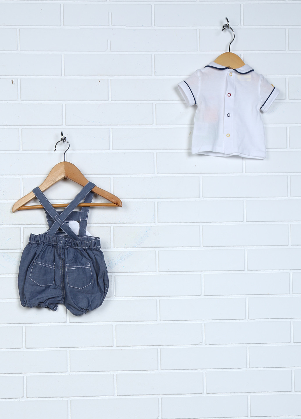 Синий летний комплект (футболка, шорты) Prenatal