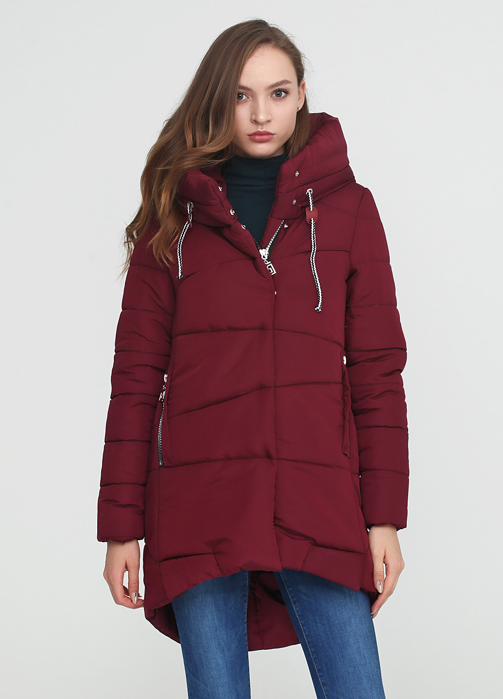 Бордовая зимняя куртка Fashion