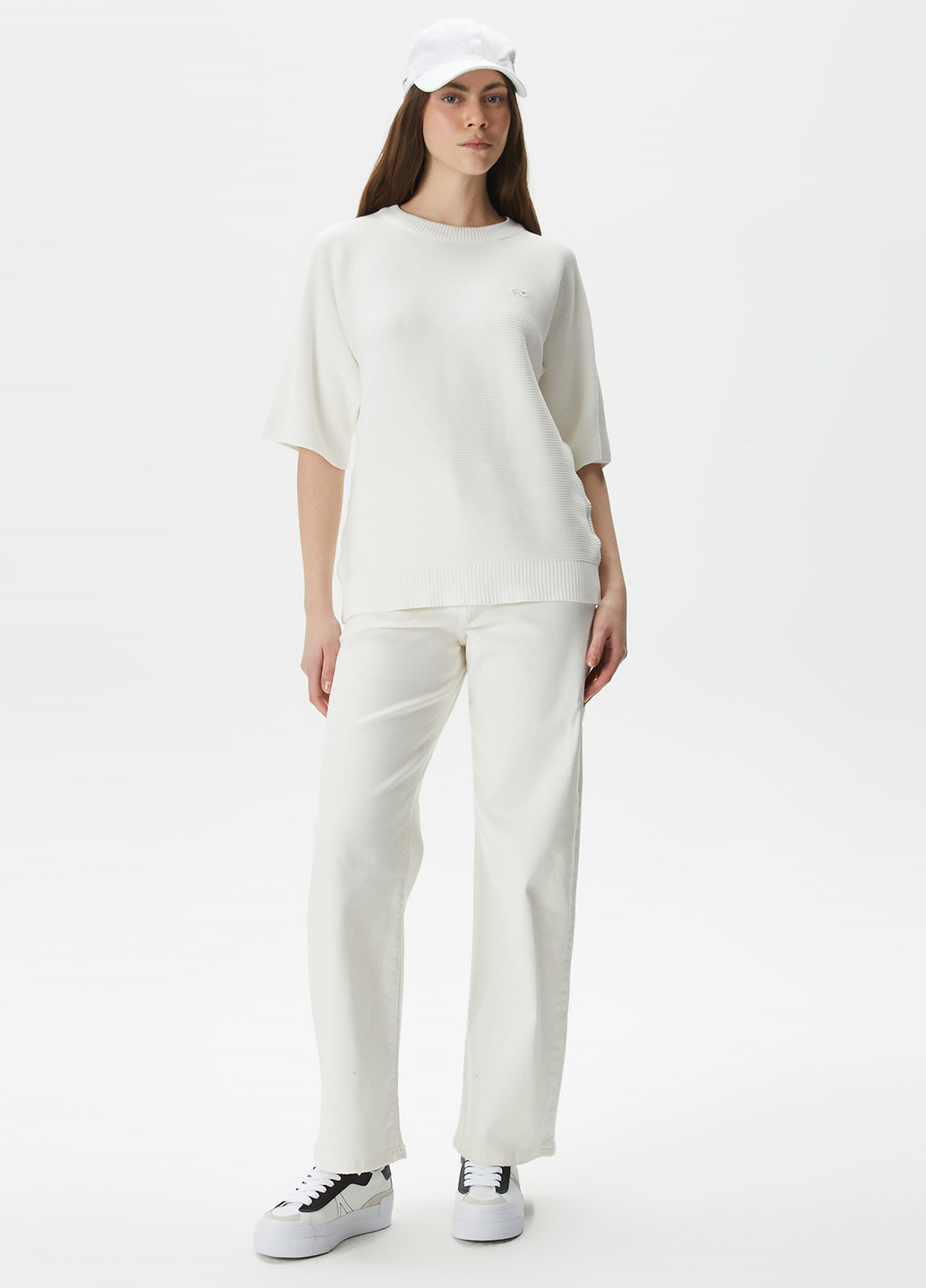 Белый демисезонный джемпер джемпер Lacoste