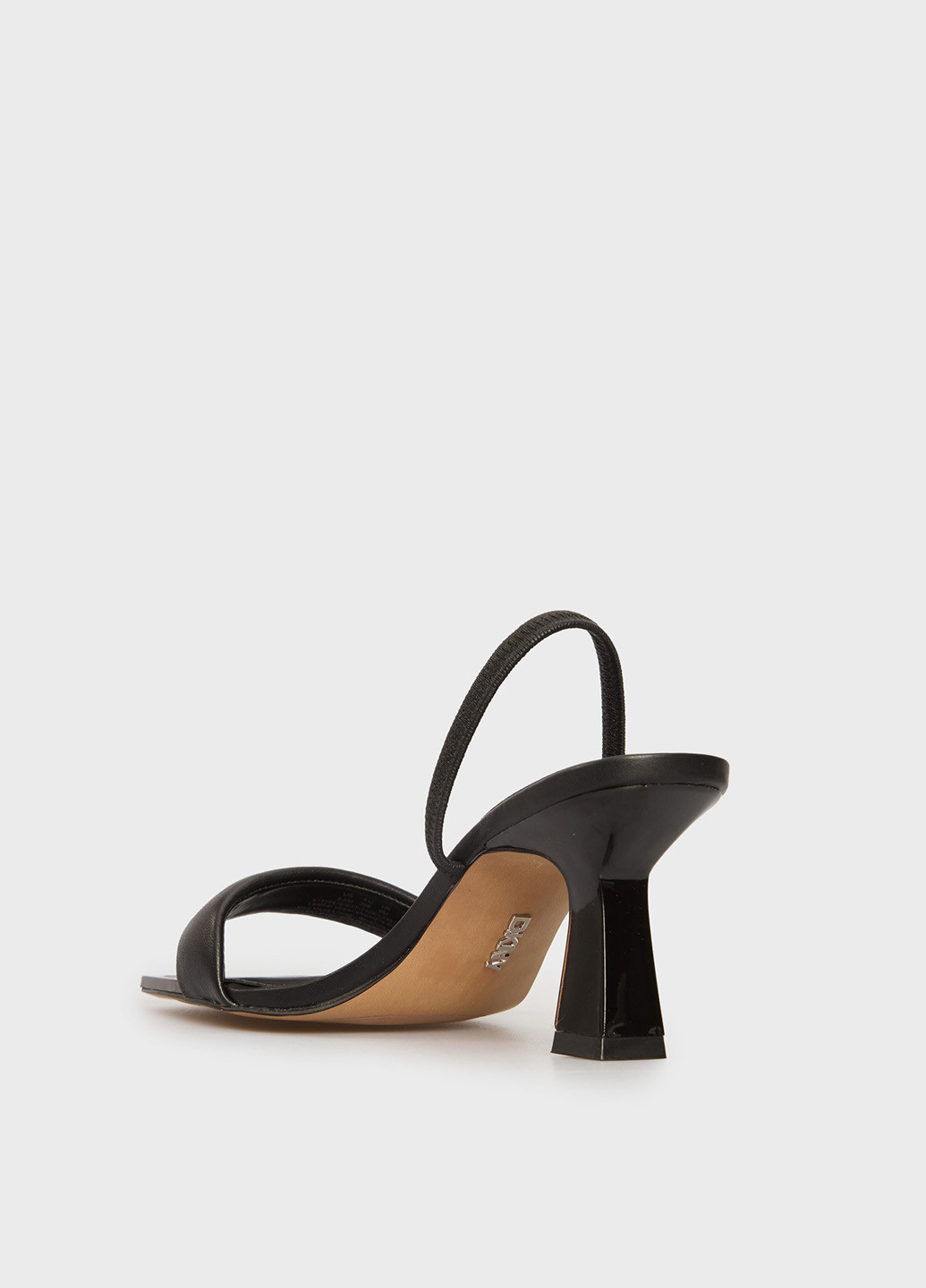 Черные босоножки DKNY без застежки с логотипом