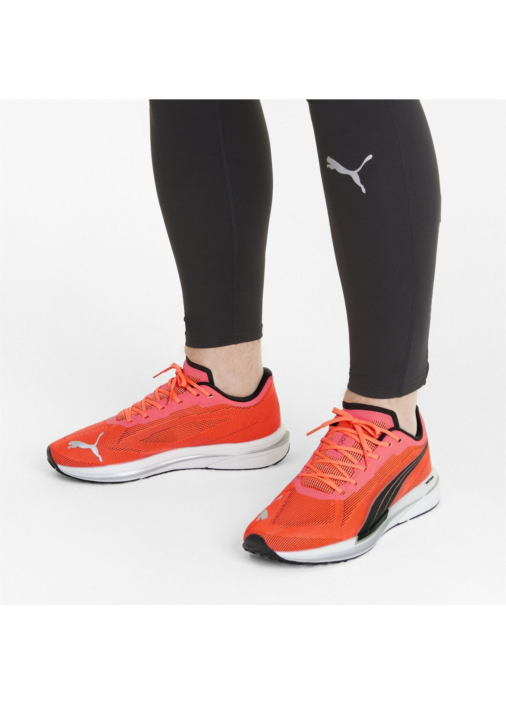 Оранжевые всесезонные кроссовки velocity nitro men's running shoes Puma