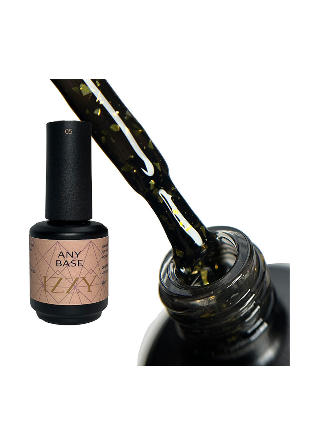 База для маникюра черная с золотой талией, Any Base 05, 15 г Izzy (363030633)
