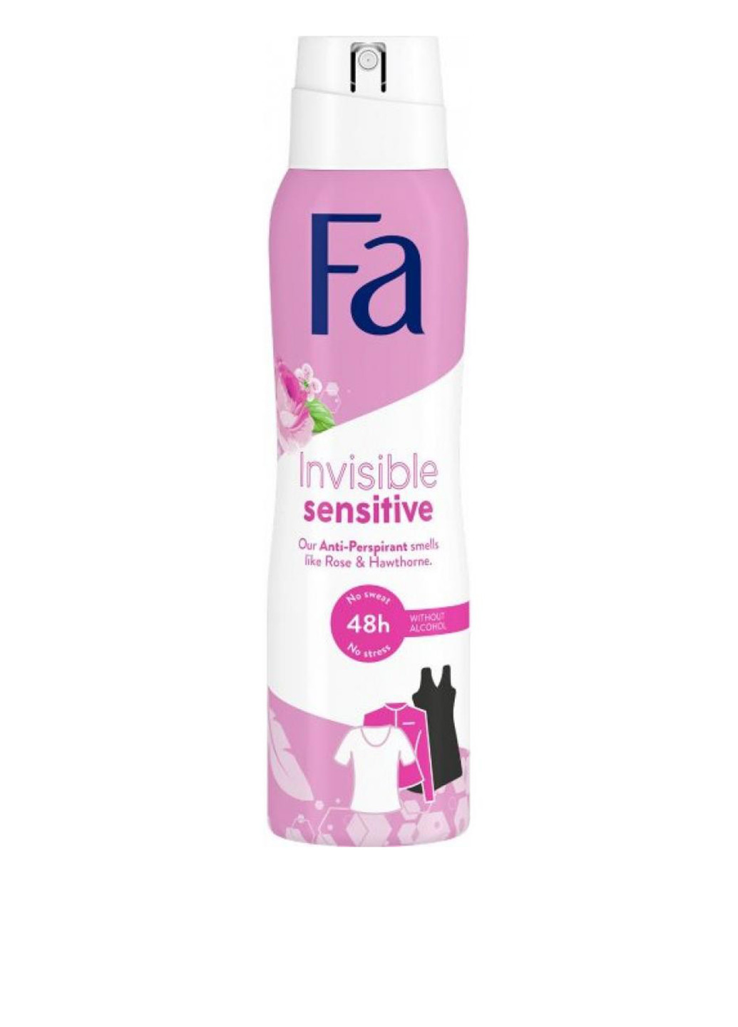 Дезодорант Invisible Sensitive с ароматом розы и боярышника, 150 мл Fa (252264897)