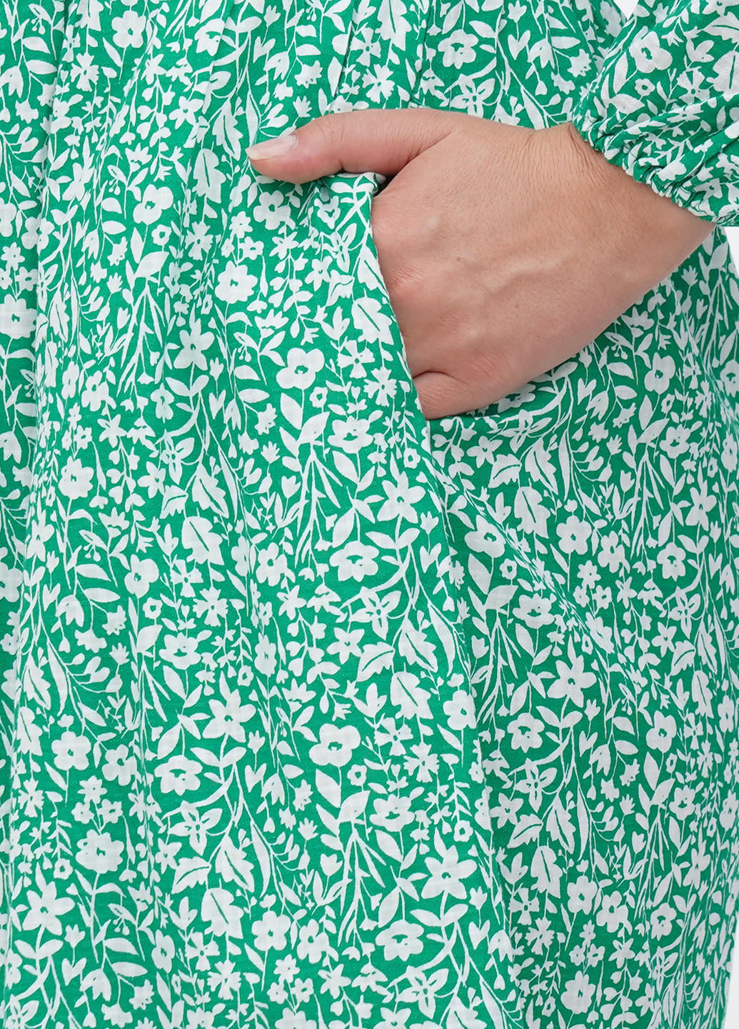 Зеленое кэжуал платье Boden с цветочным принтом