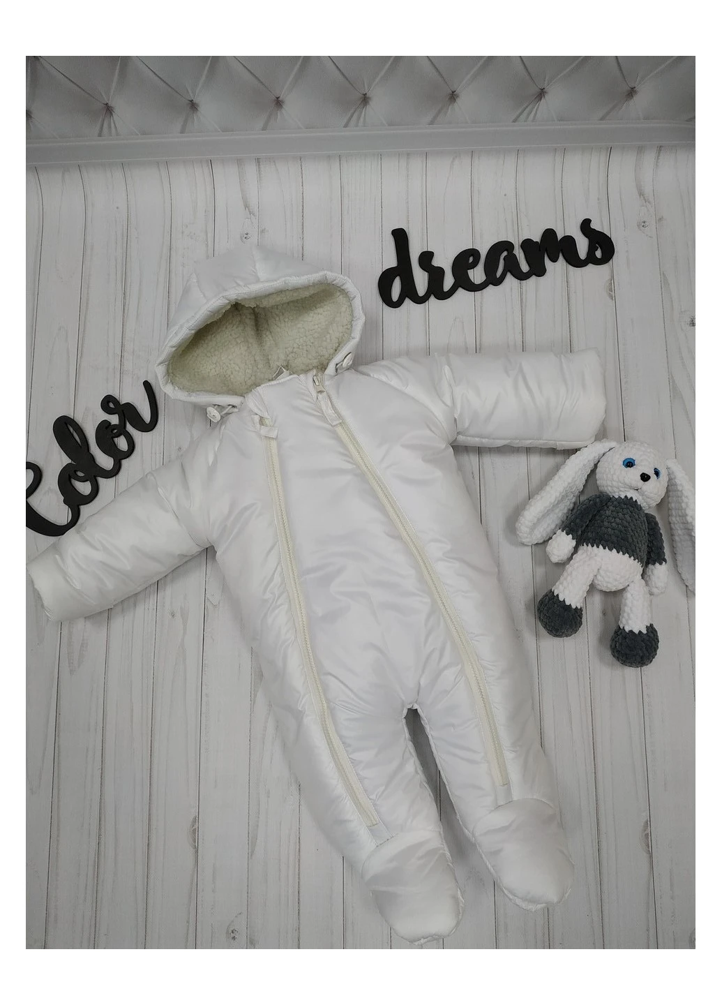 Зимовий комбінезон 1 112 74 см Білий Color Dreams (223525298)