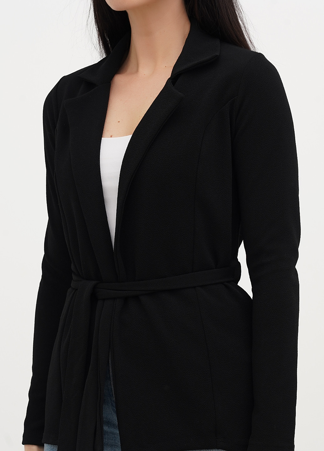 Черный женский жакет PrettyLittleThing однотонный - демисезонный