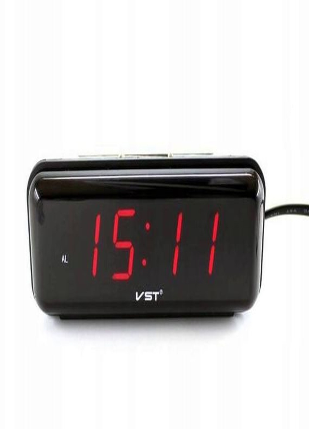 Настільний електронний годинник від мережі будильник з червоним підсвічуванням (1045732-В) Francesco Marconi (231872815)