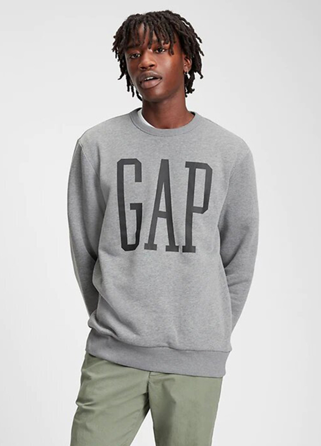 Gap світшот логотип серый кэжуал хлопок