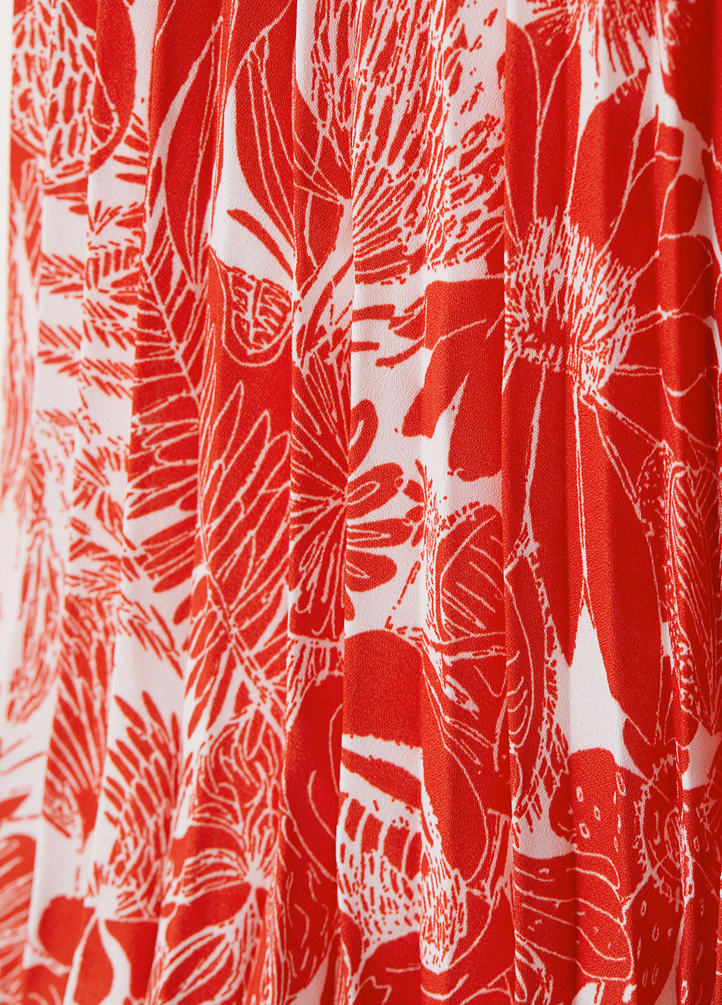 Красная кэжуал с абстрактным узором юбка H&M плиссе