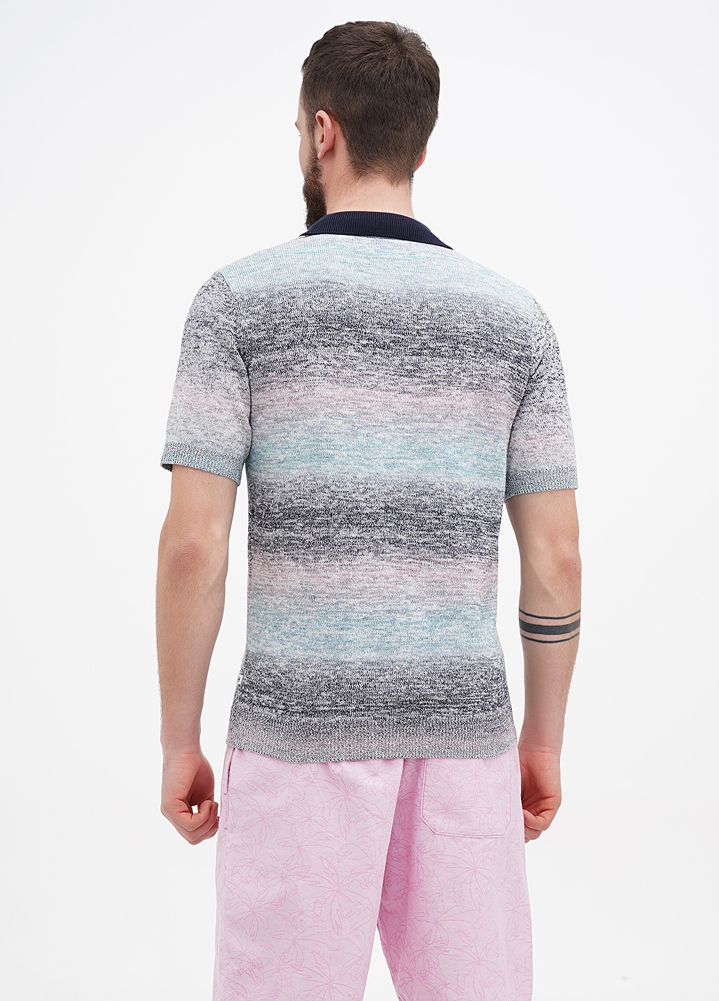 Цветная футболка-поло для мужчин Tom Tailor градиентная ("омбре")