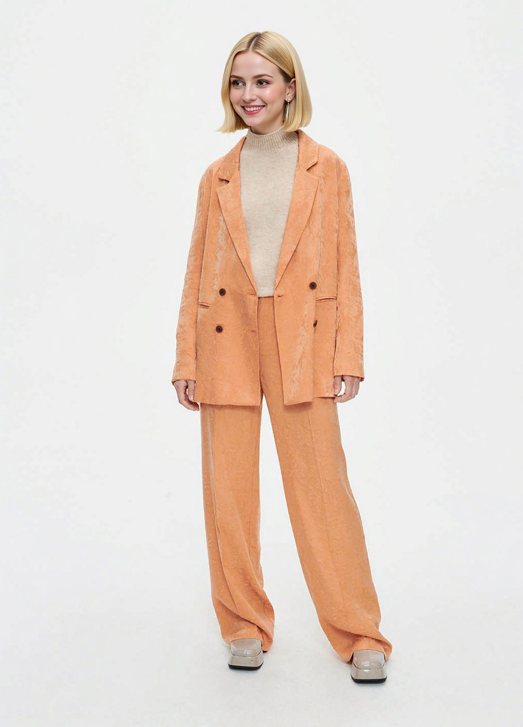 Лососевый женский жакет Reserved однотонный - демисезонный