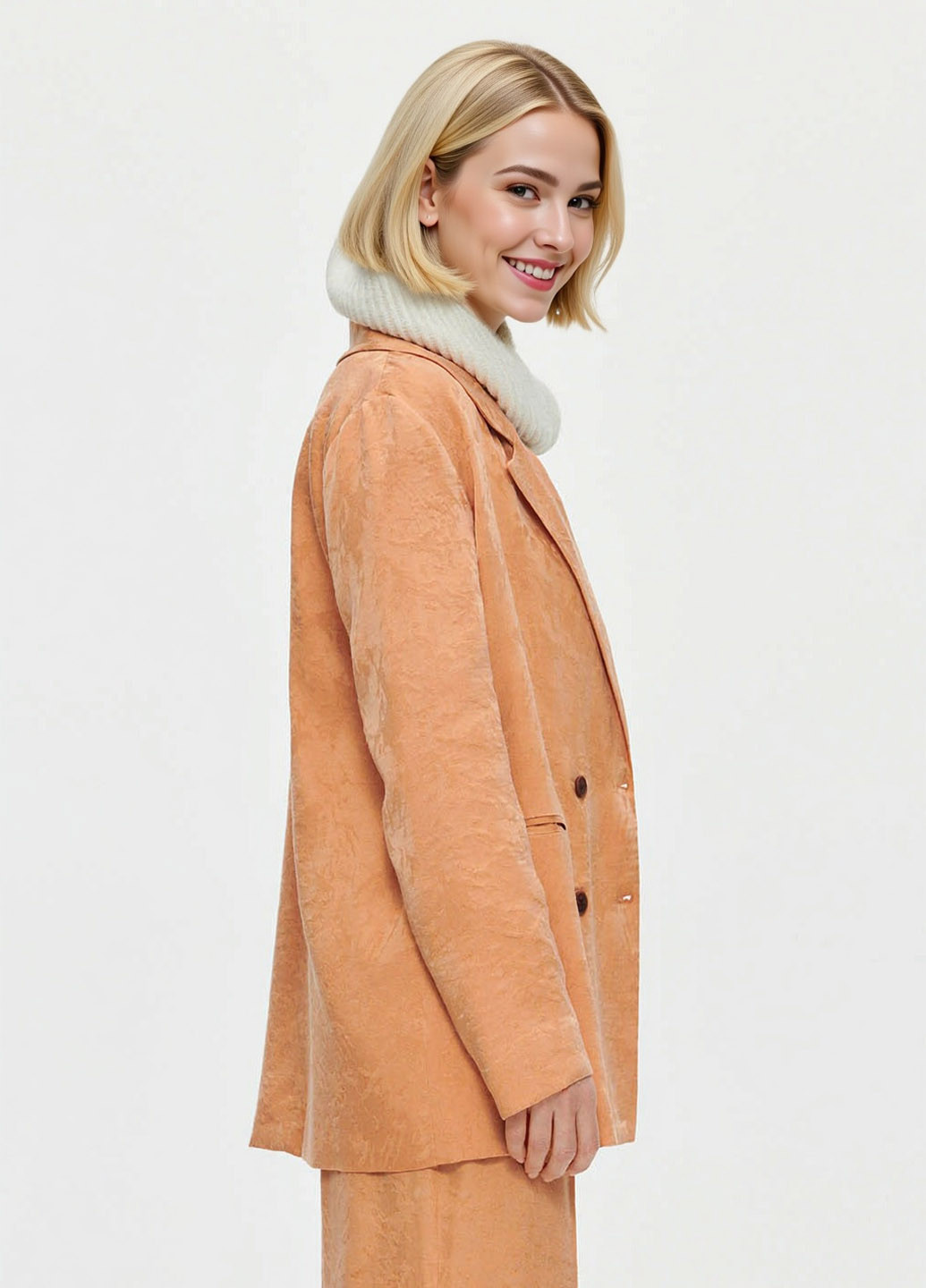 Лососевый женский жакет Reserved однотонный - демисезонный