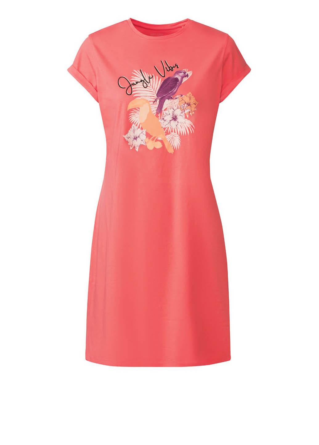 Коралова домашній сукня сукня-футболка Esmara з малюнком