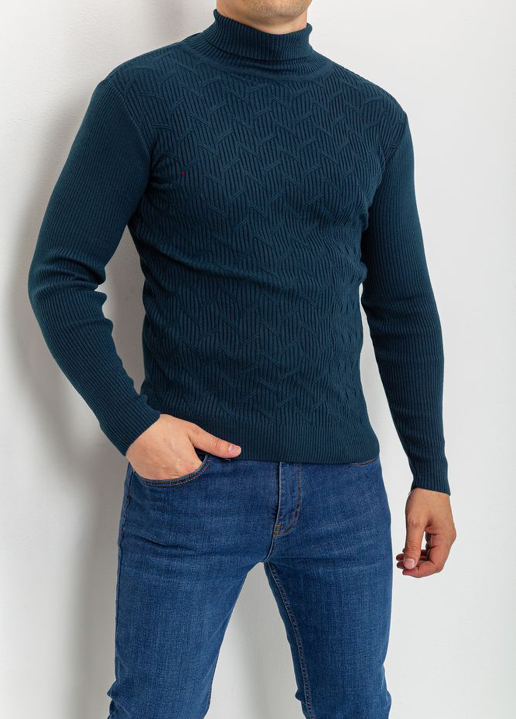 Темно-бірюзовий демісезонний светр Ager