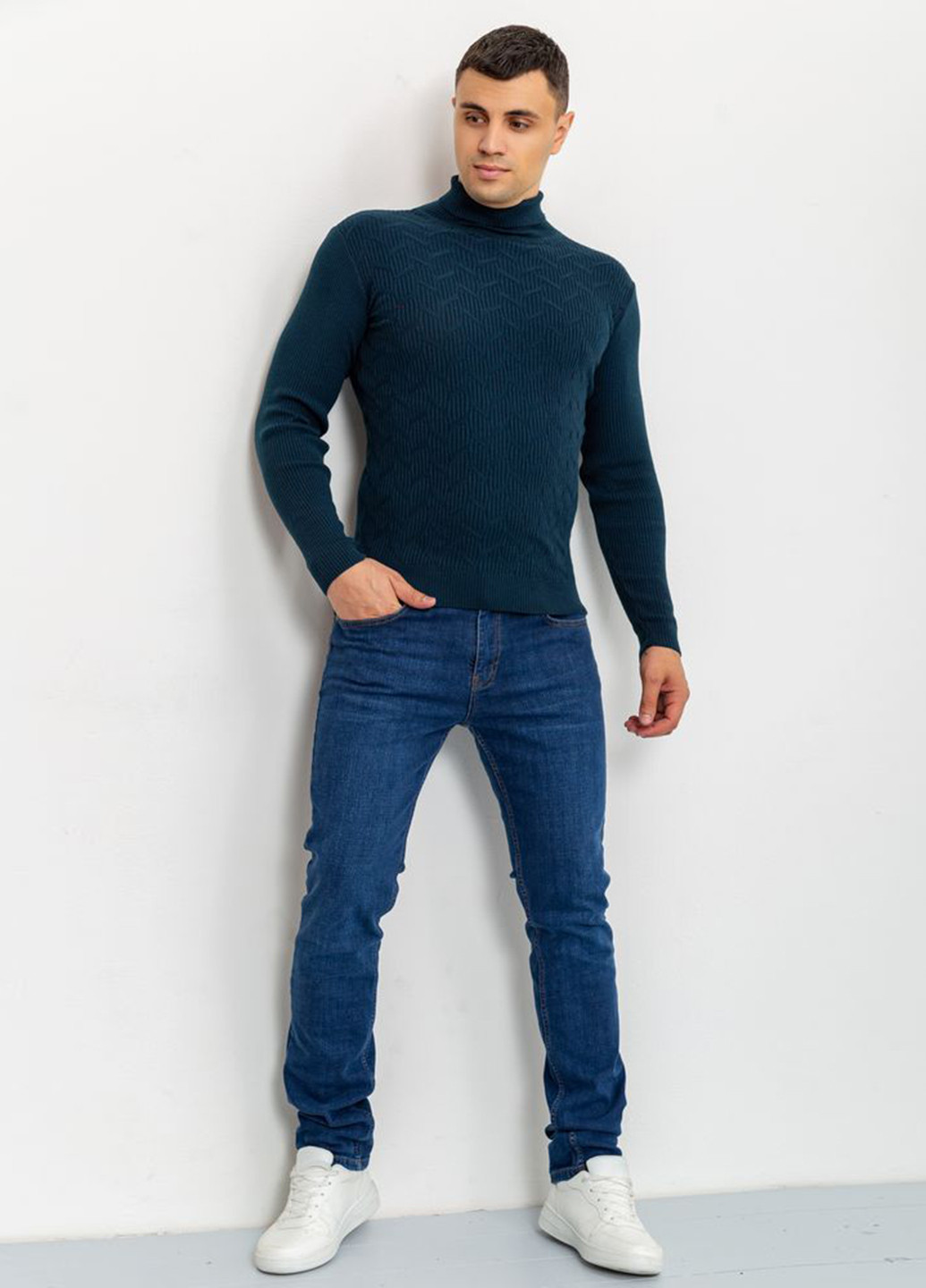 Темно-бірюзовий демісезонний светр Ager