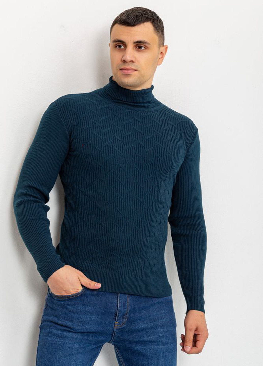 Темно-бірюзовий демісезонний светр Ager