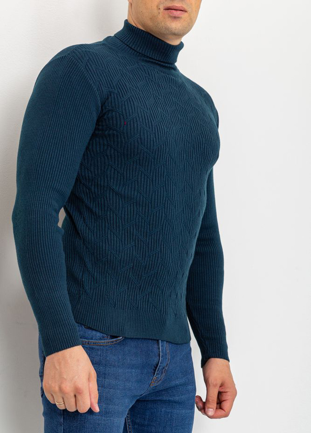 Темно-бірюзовий демісезонний светр Ager