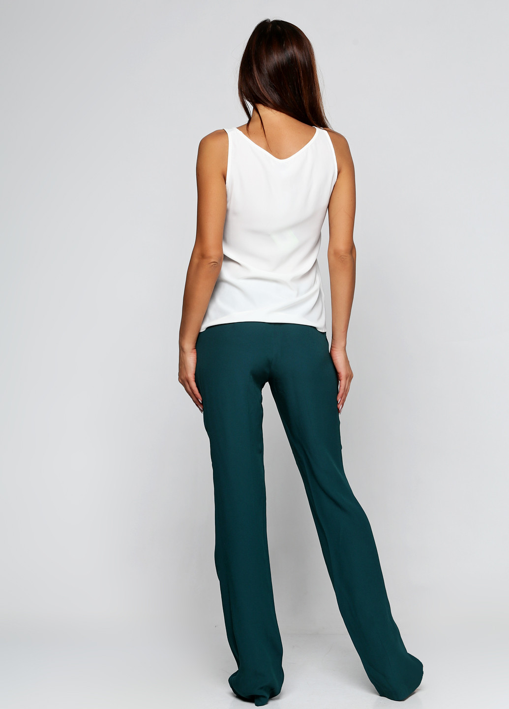 Бутылочный зеленые классические демисезонные прямые брюки United Colors of Benetton