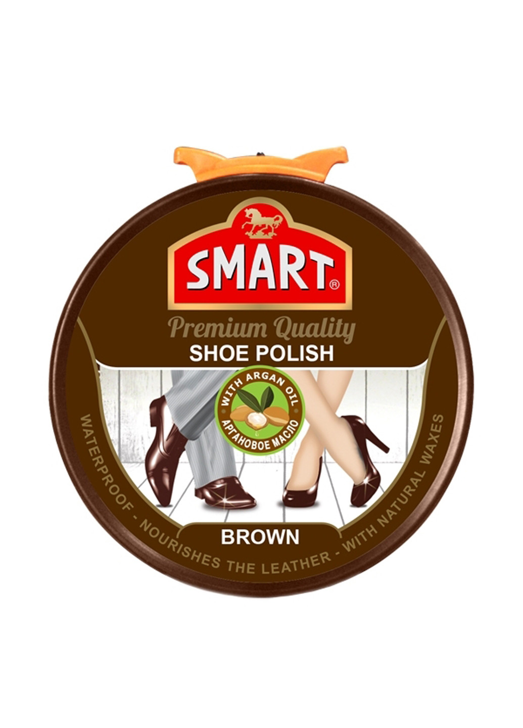 Крем-паста для обуви (коричневый), 50 мл Smart (286232722)