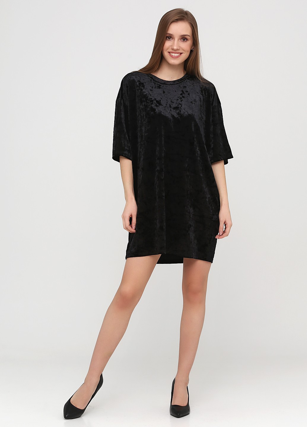 Черное кэжуал платье платье-футболка Monki однотонное