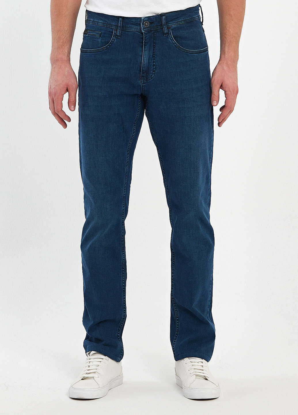 Темно-синие демисезонные регюлар фит джинсы Trend Collection