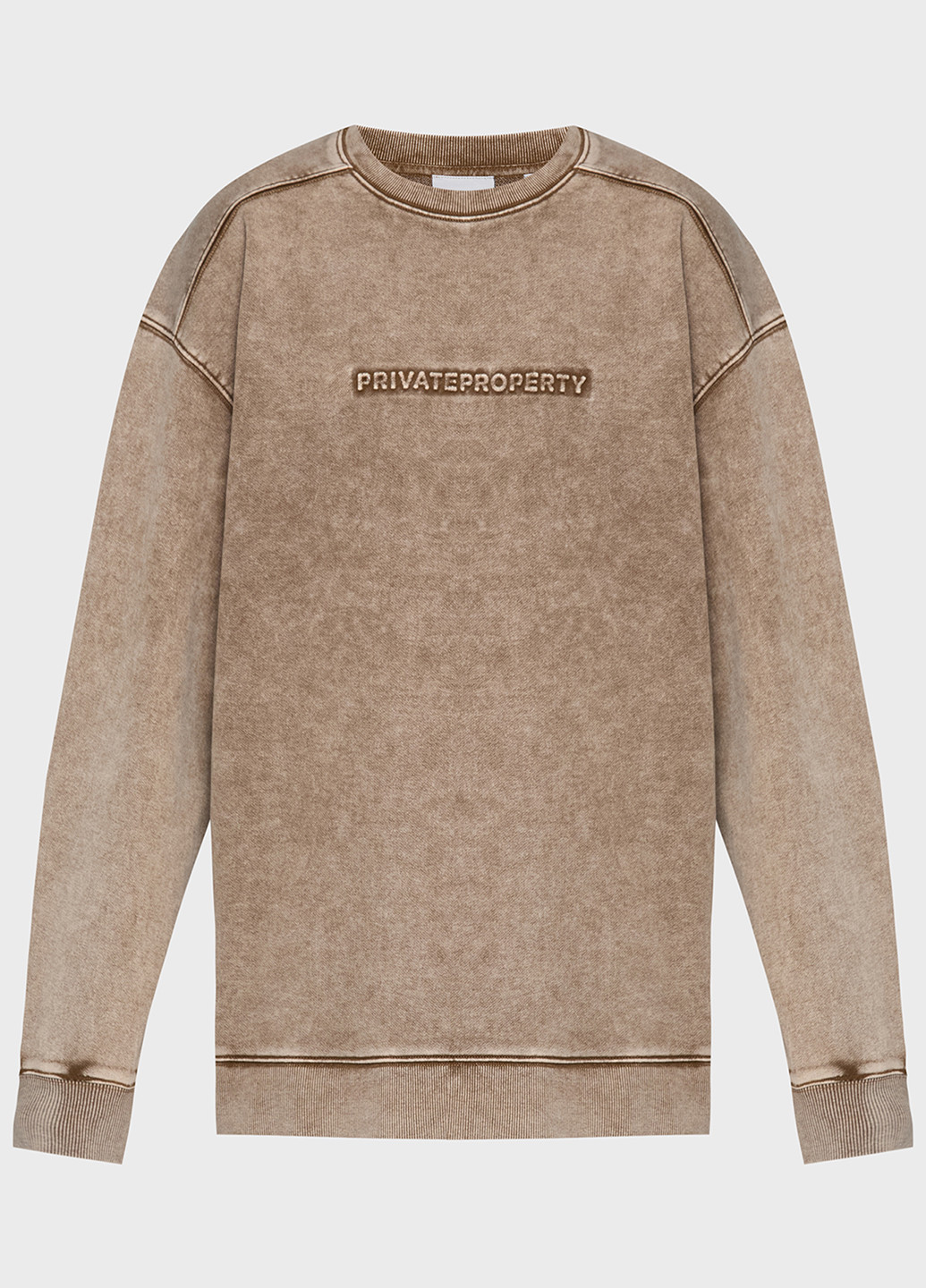 Бежевый свитшот PRPY варенка тиснение (361270795)