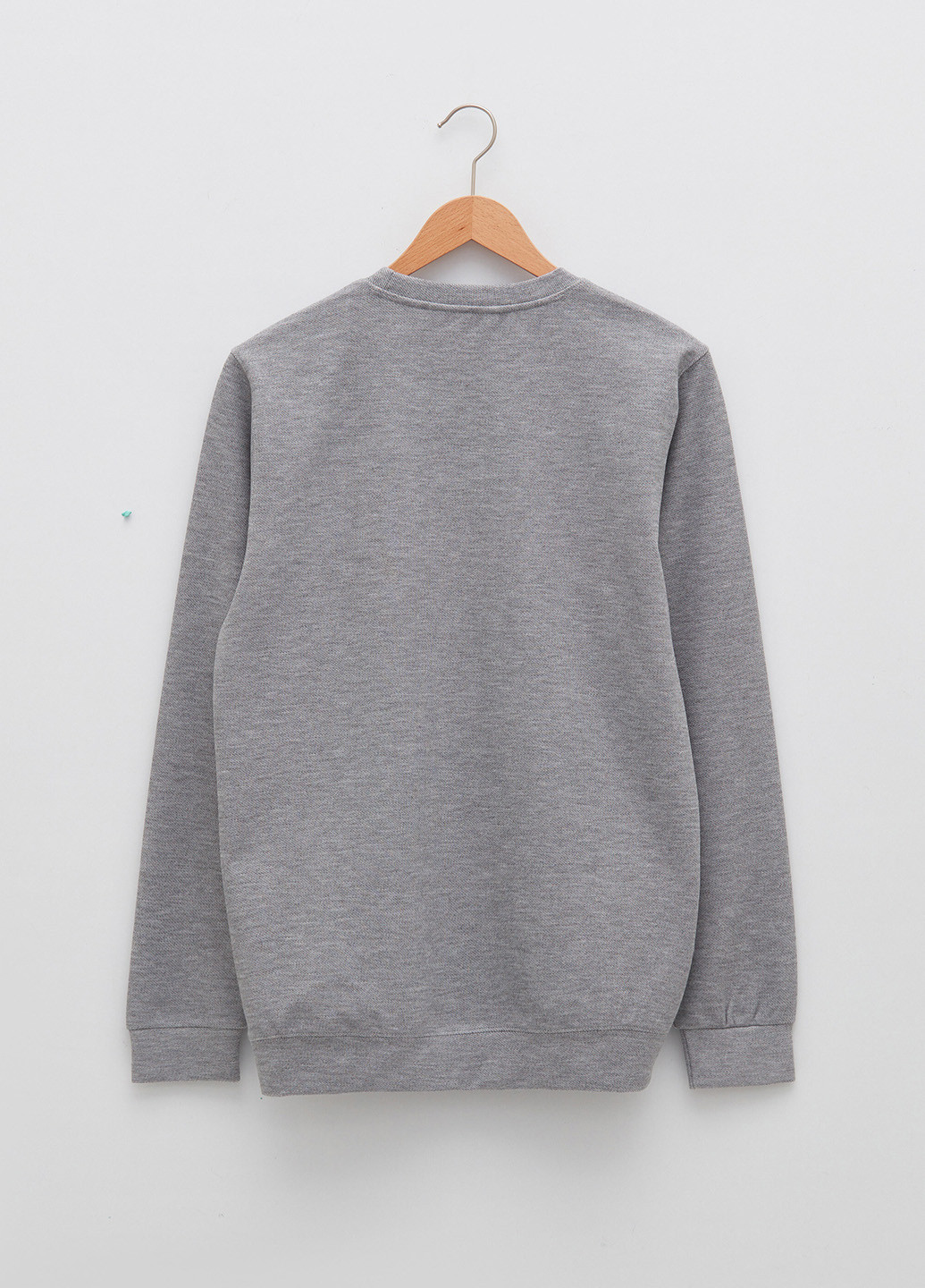 Сірий світшот LC Waikiki меланж нашивки (257421988)