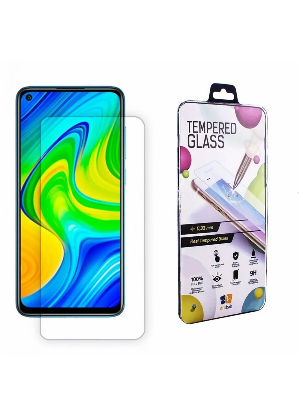 Скло захисне Xiaomi Redmi 10X Tempered glass (222250) (222250) Drobak (249599685)