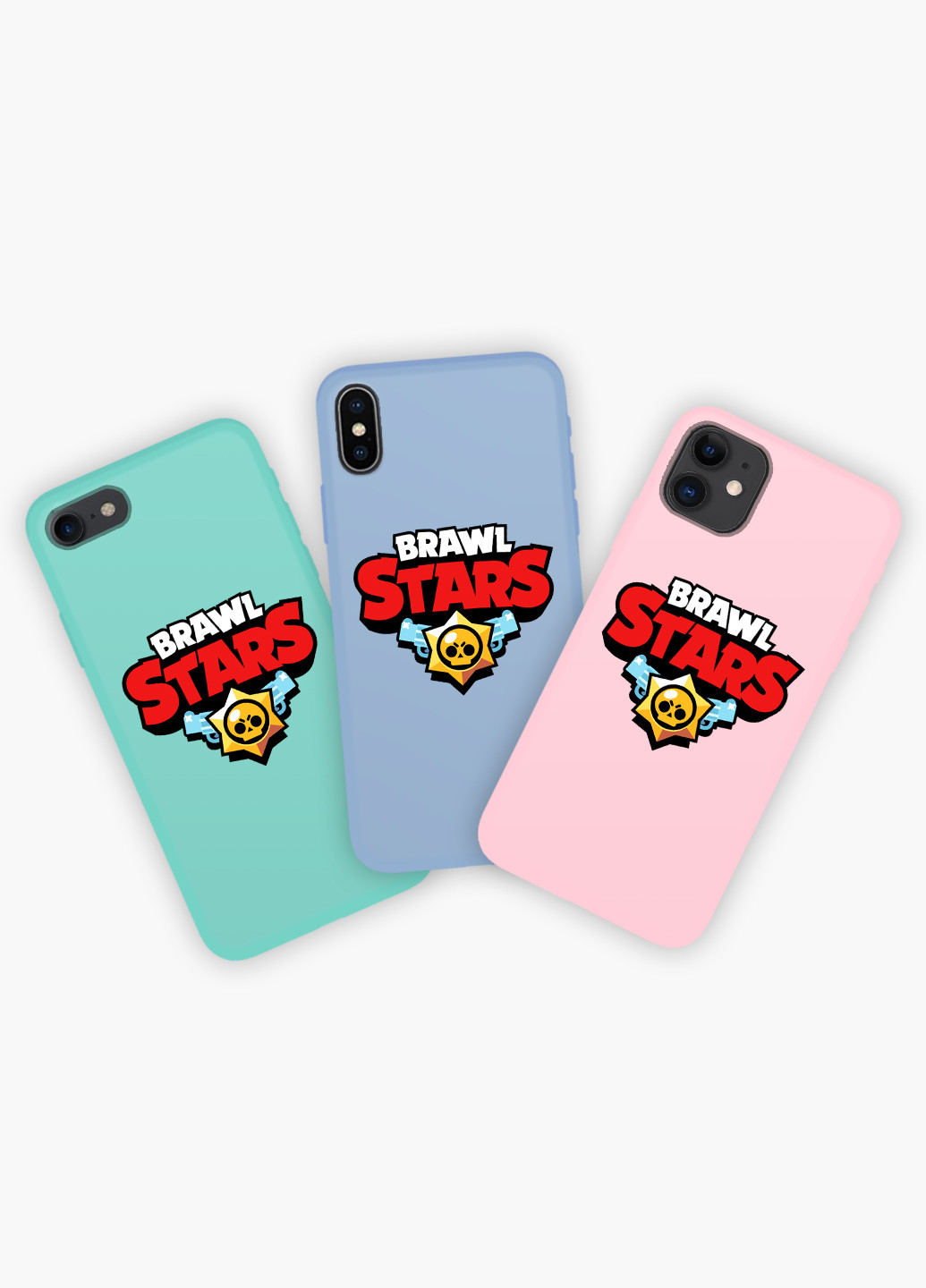 Чехол силиконовый Apple Iphone 7 Лого Бравл Старс (Logo Brawl Stars) (17361-1000) MobiPrint (219288566)