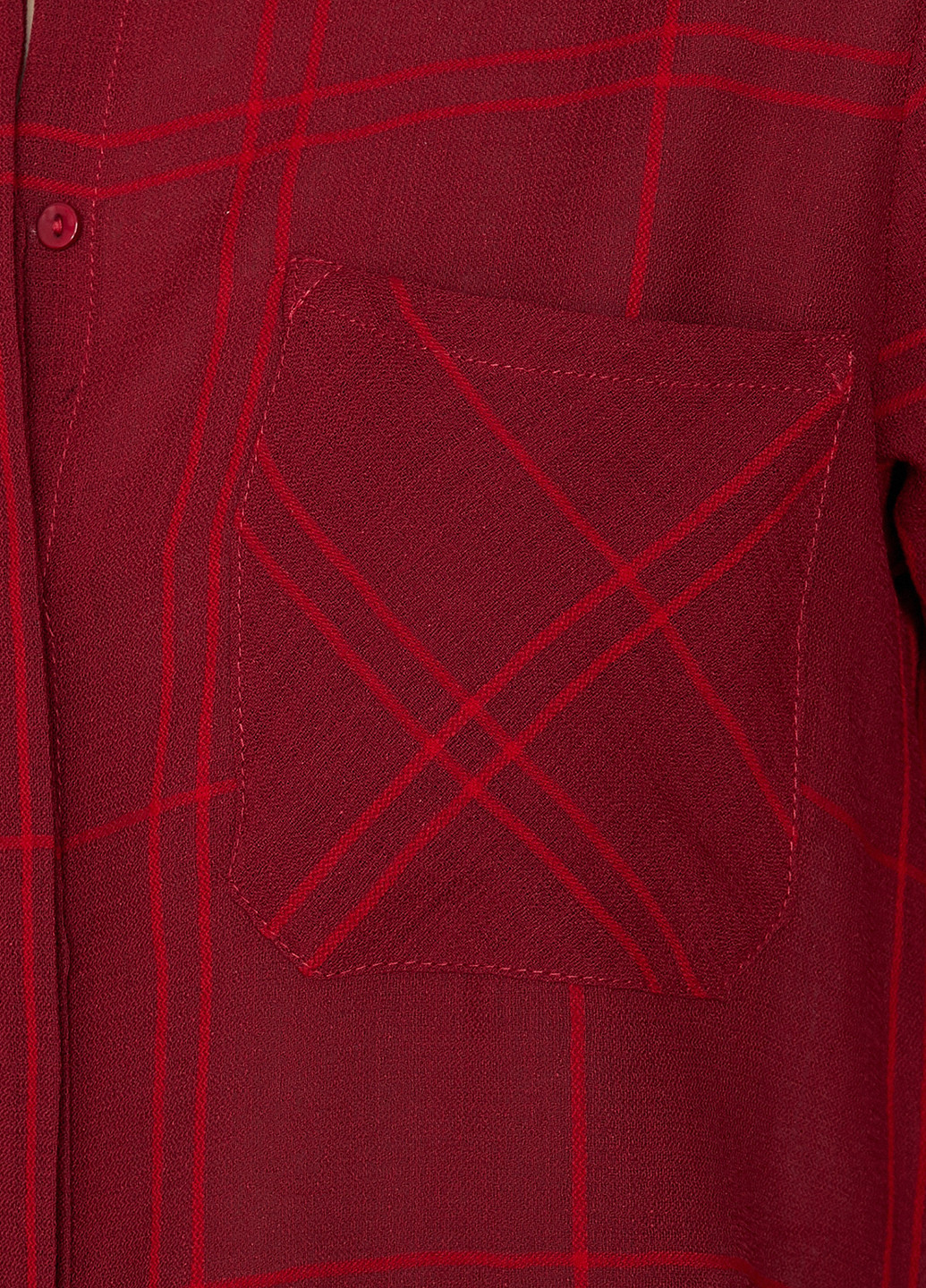 Бордовая кэжуал рубашка в клетку KOTON