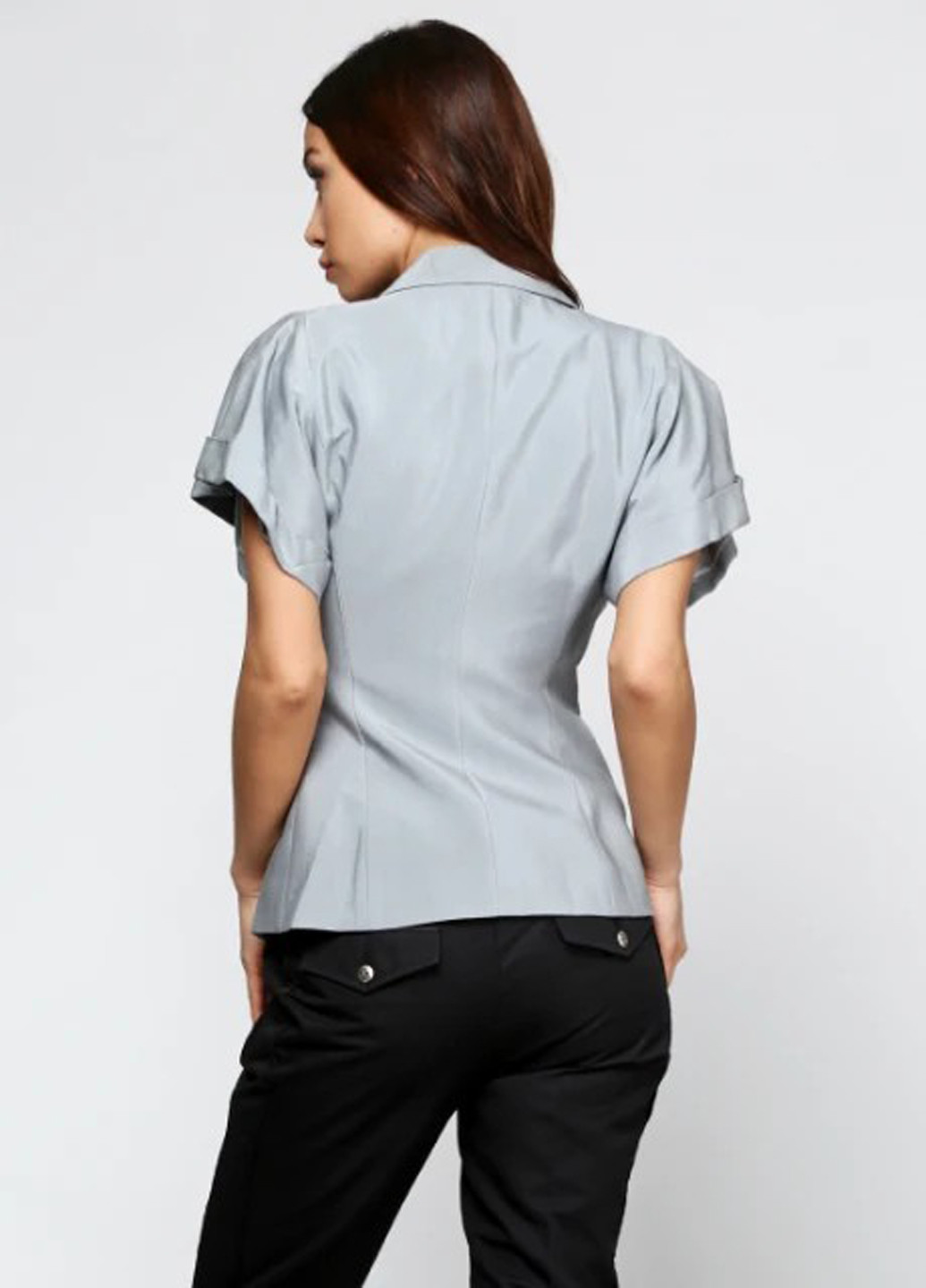 Серо-голубой женский жакет John Richmond однотонный - демисезонный