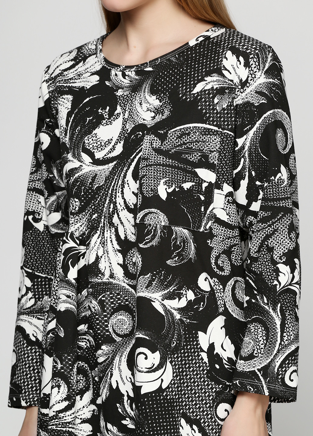Грифельно-серое кэжуал платье 158С