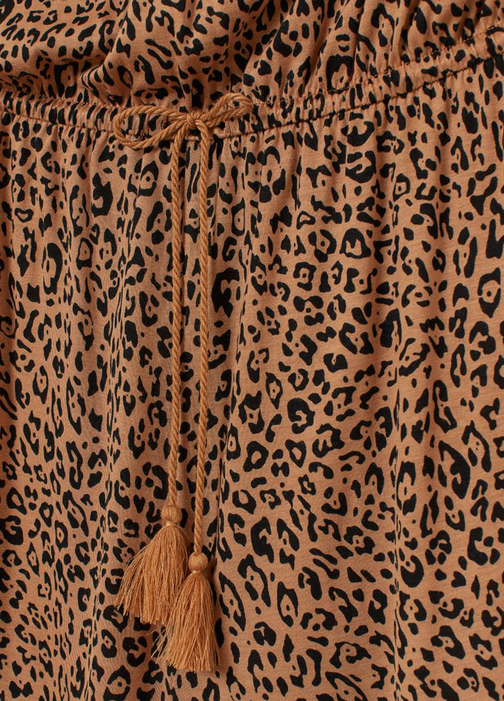 Комбінезон H&M комбінезон-шорти леопардовий світло-коричневий кежуал віскоза, трикотаж
