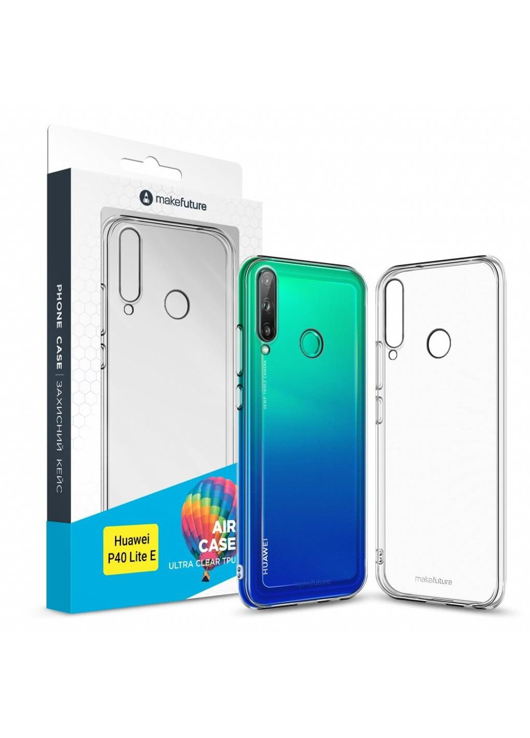 Чехол для мобильного телефона Huawei P40 Lite E Air (Clear TPU) (MCA-HUP40LE) MakeFuture (252570673)