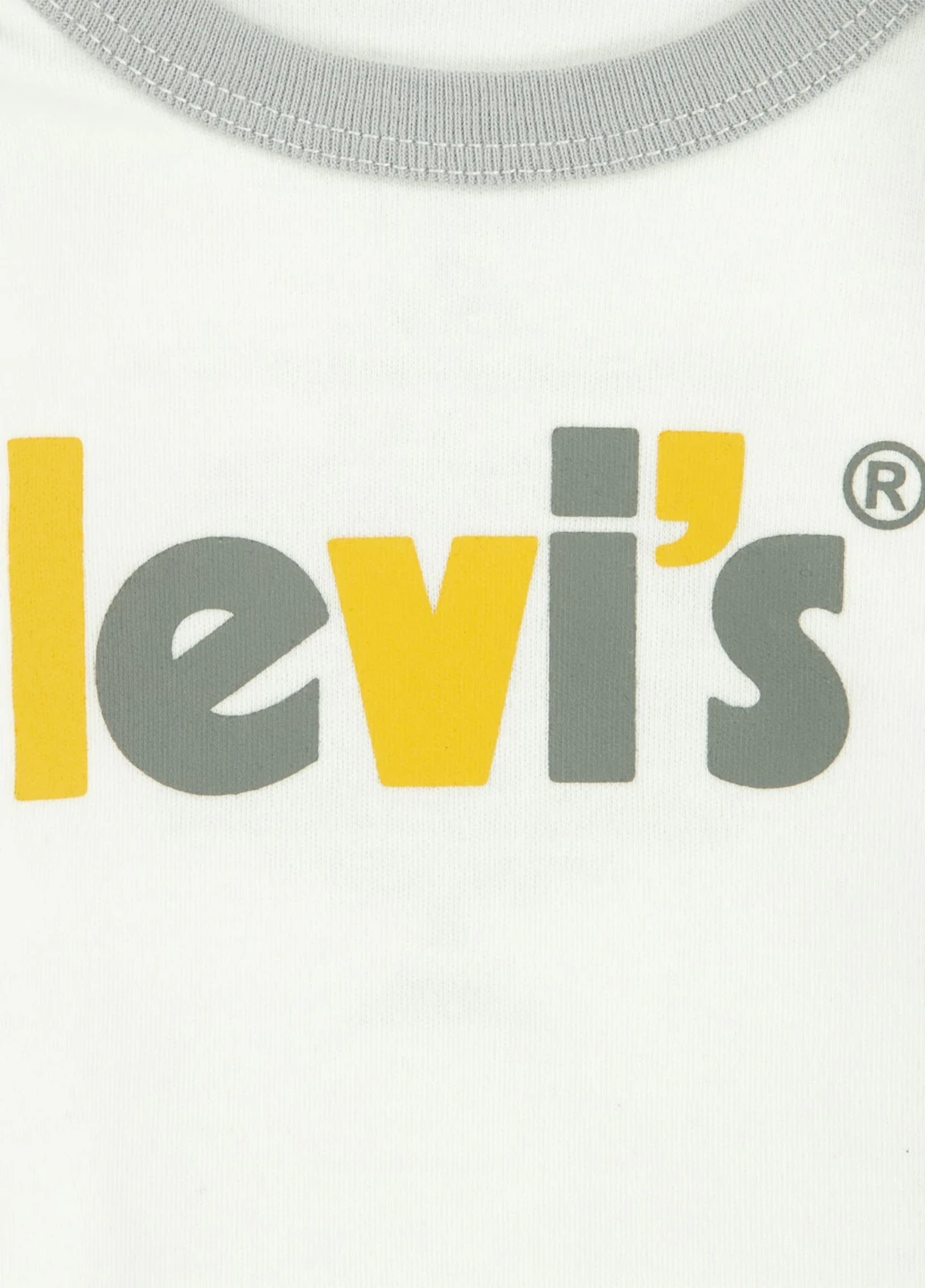 Білий демісезонний комплект (лонгслів, повзунки, шапка) Levi's