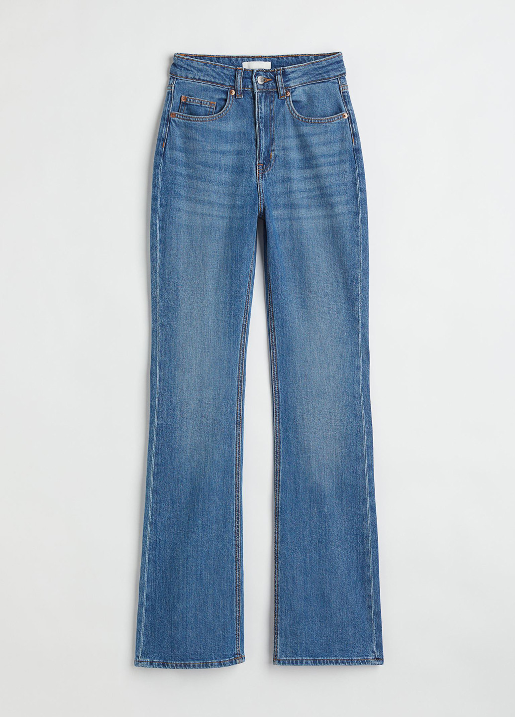 Светло-синие демисезонные клеш джинсы H&M