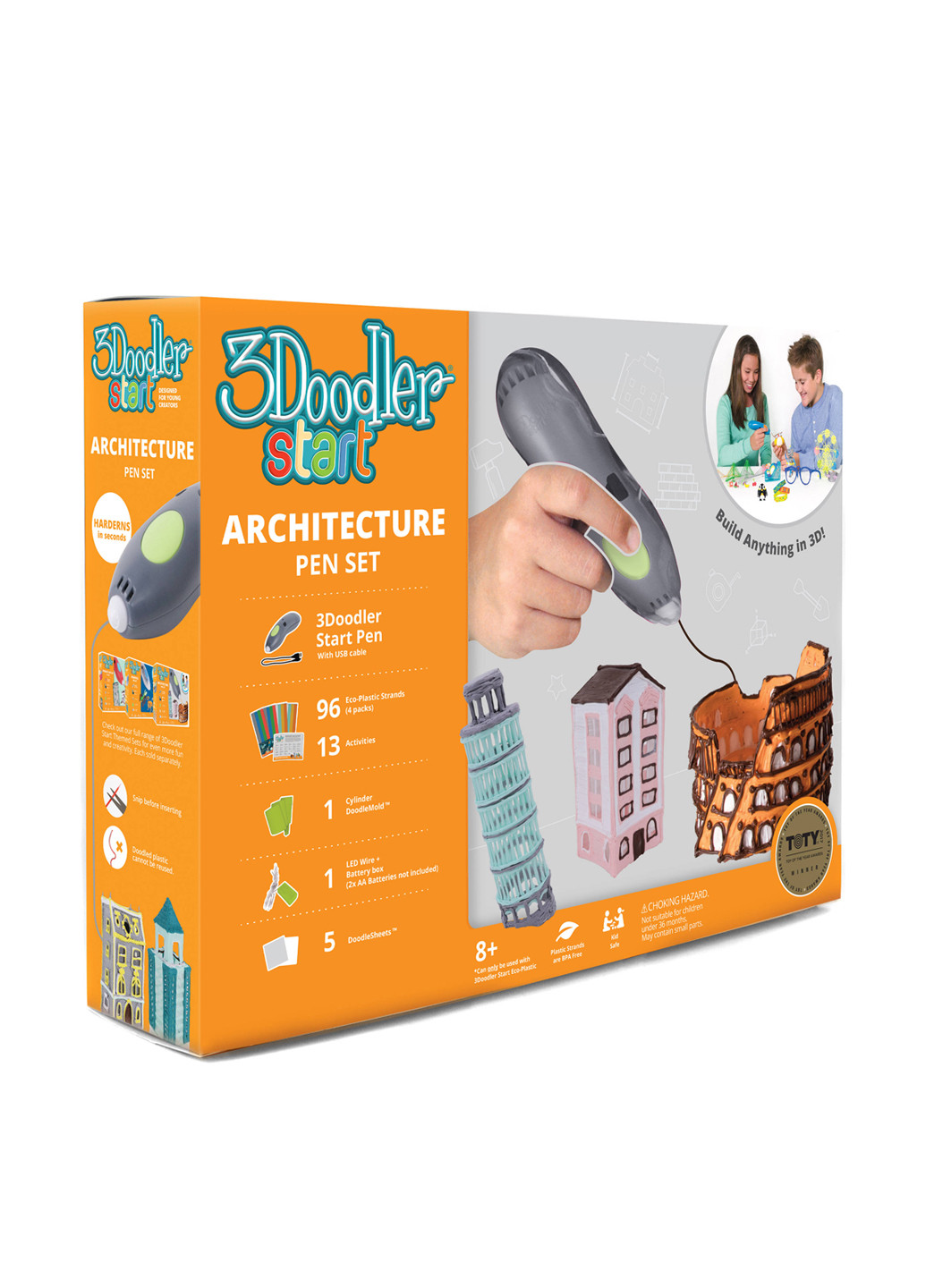 3D-ручка для детского творчества - АРХИТЕКТОР (96 стержней, шаблон, аксессуары) 3Doodler Start (137282488)