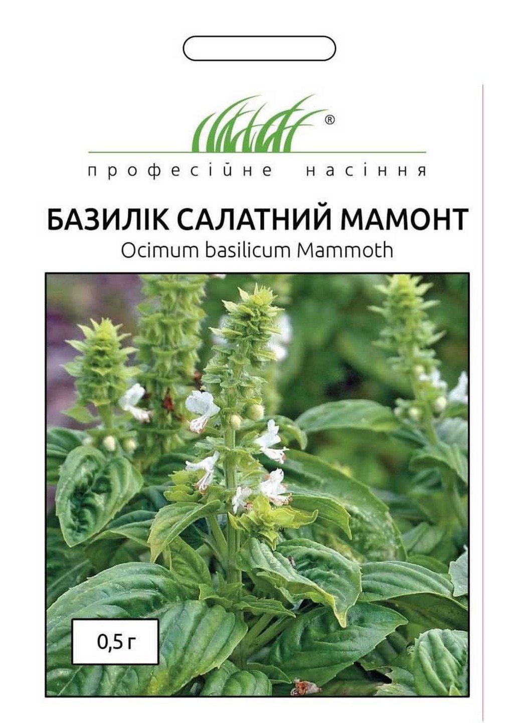 Насіння Базилік салатний Мамонт 0,5 г Професійне насіння (215963540)