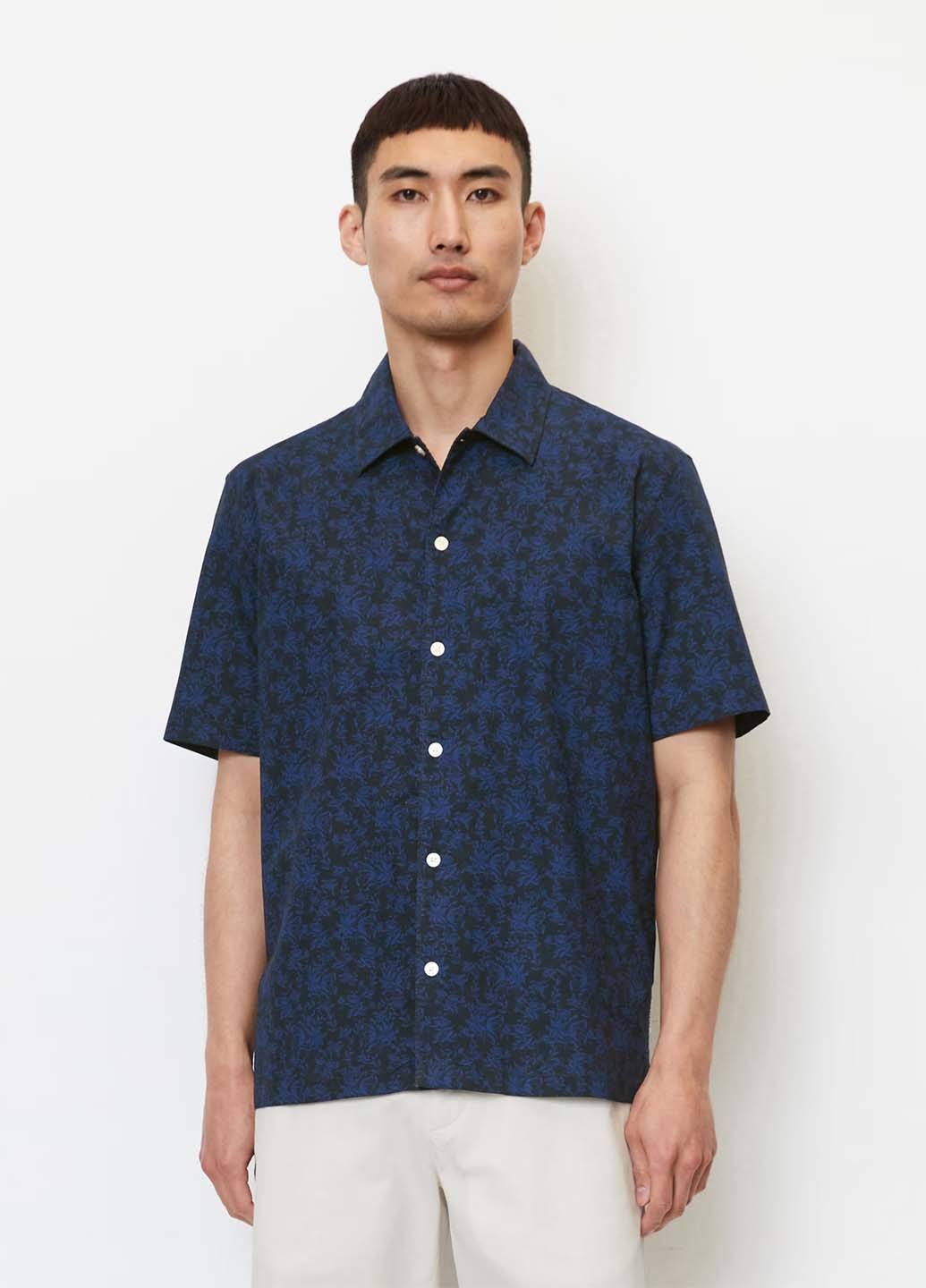 Синяя кэжуал рубашка с цветами Marc O'Polo