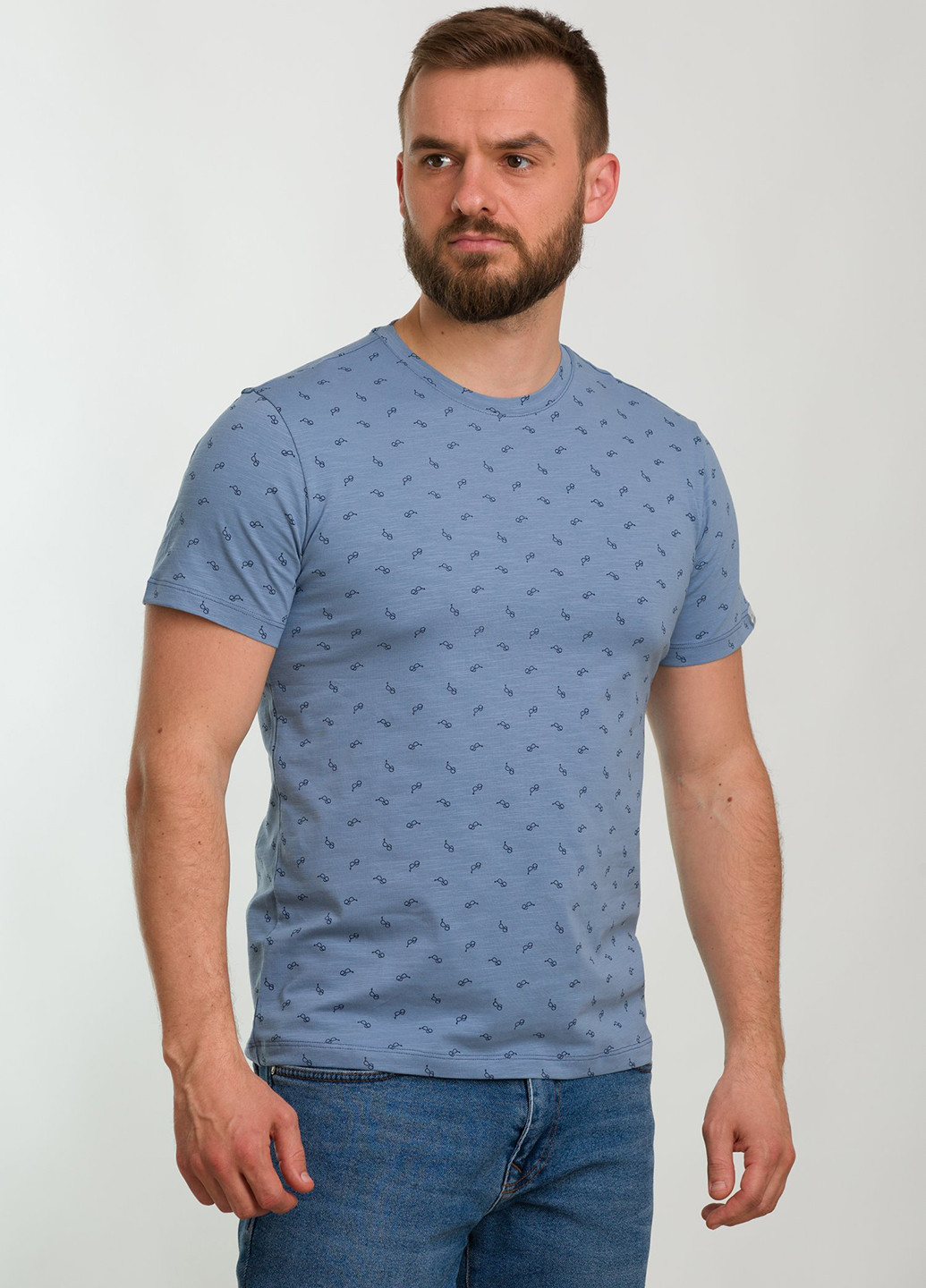 Темно-блакитна футболка Trend Collection